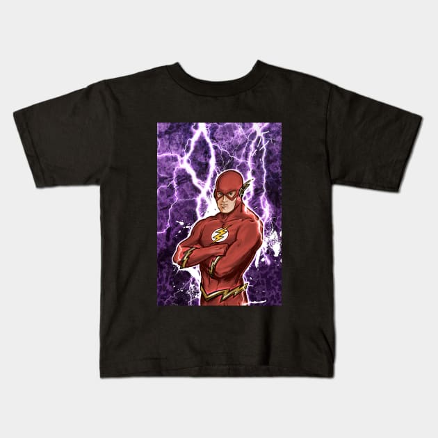 Fastest Man Alive Kids T-Shirt by PatrickScullin